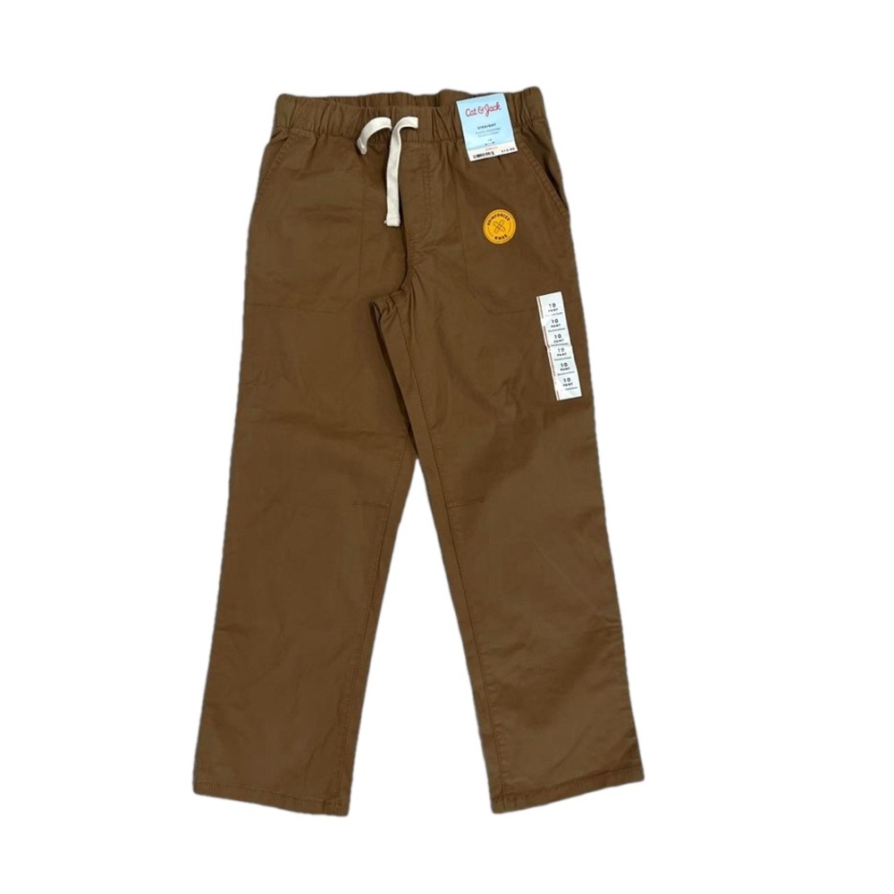 Cat & jack straight flexible drawstrings reinforced knee size 10 for boys - Picture 2 of 3